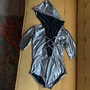 Rave Hooded Low Cut Bodysuit